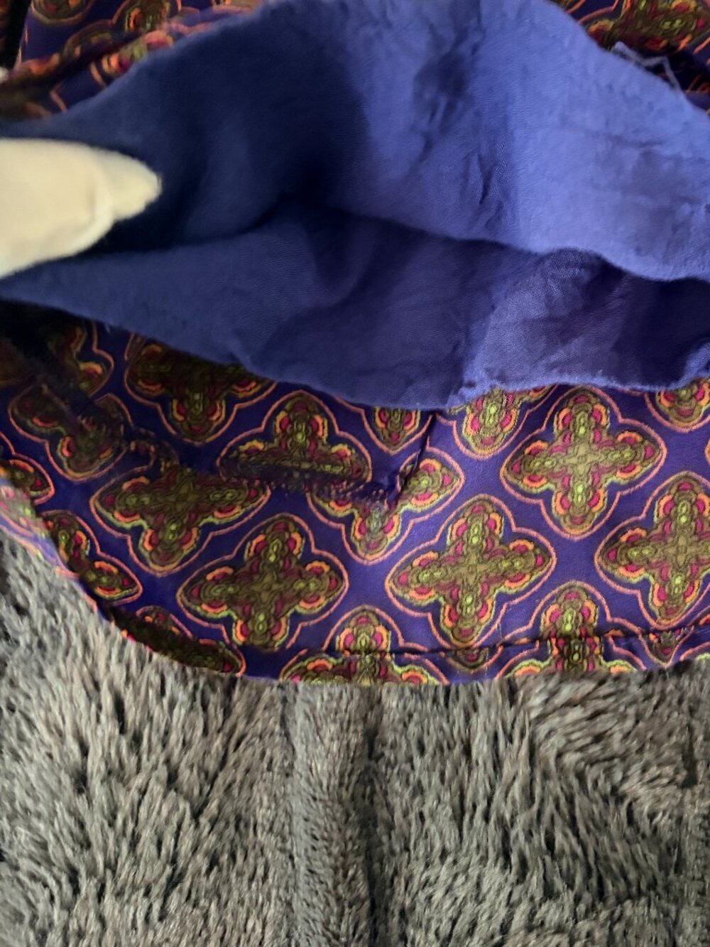 Lucca Couture Romper Shorts Split Back Purple Base Boho Chic Long Sleeve Artsy - Picture 9 of 12